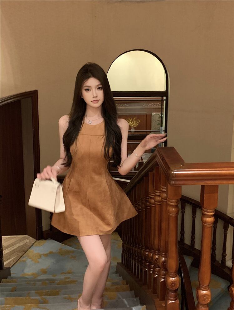 【dress】体型カバーAラインワンピース G21057