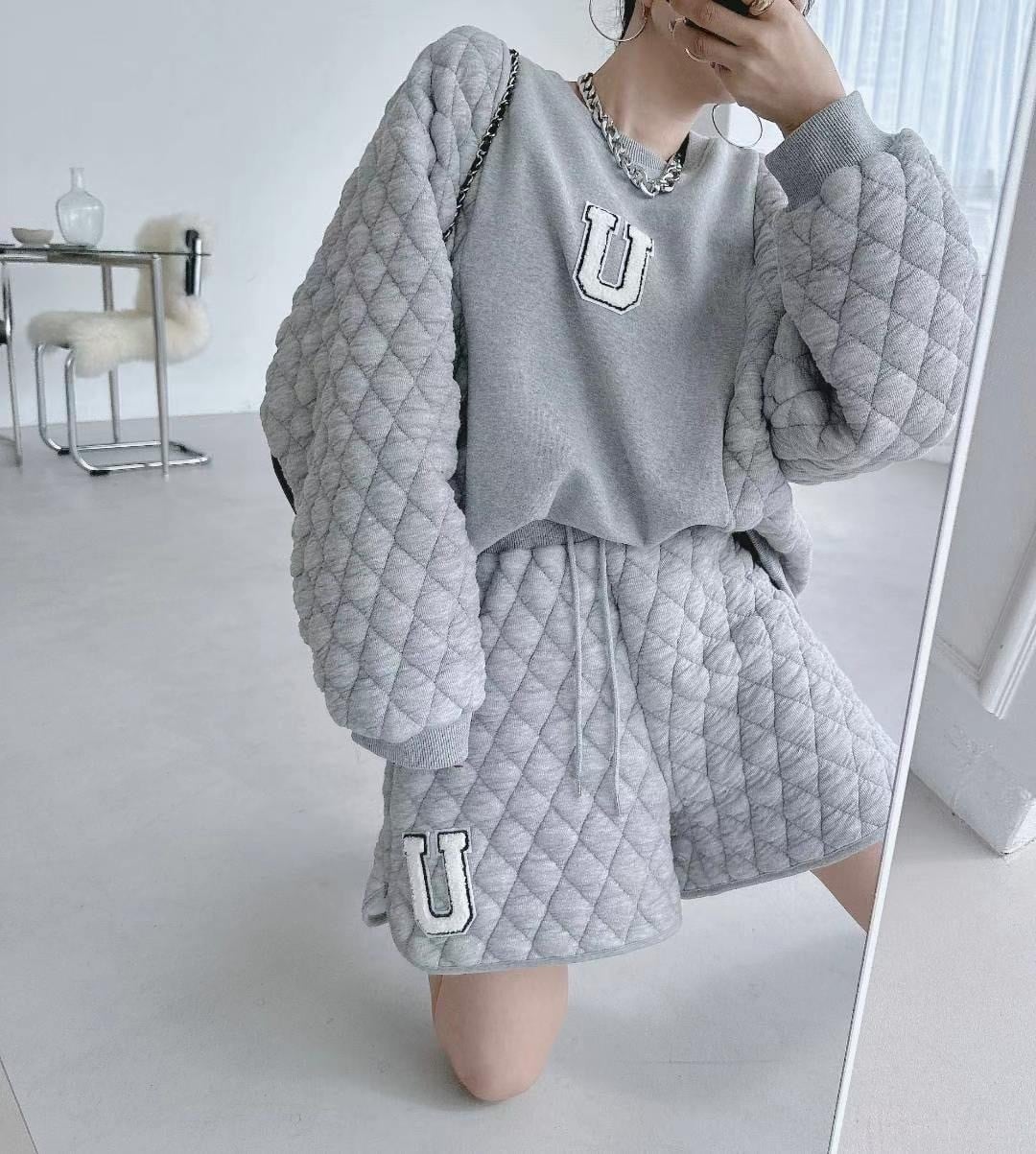 【set】プルオーバー×ショートパンツセット　M26193