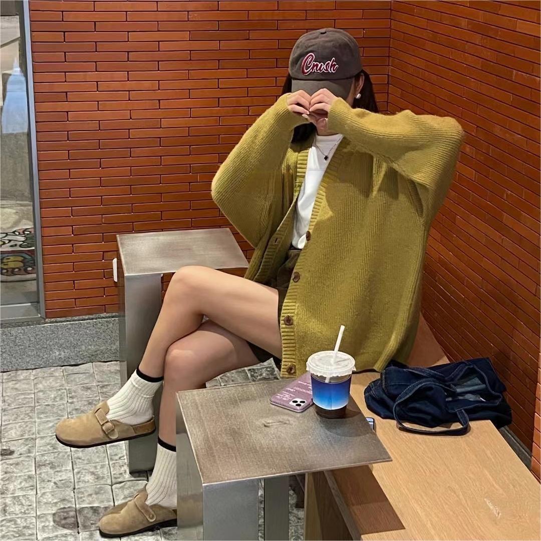 【outer】Vネックニットカーデ　M27242