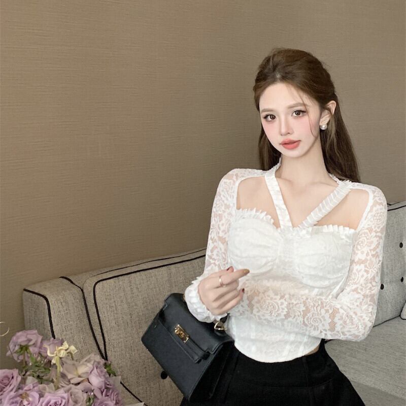 【tops】カットワークレーストップス　M29336
