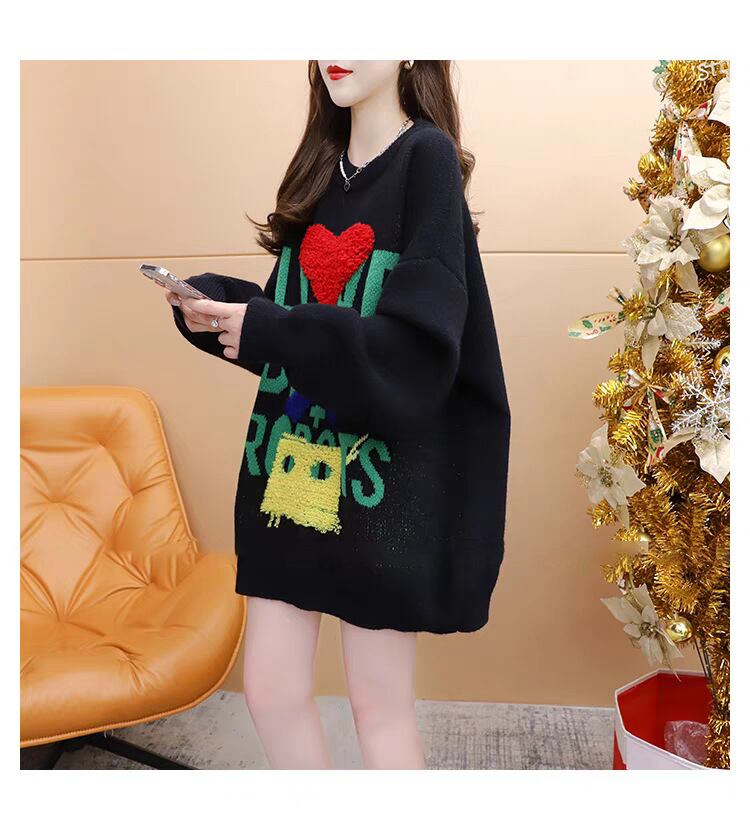 【tops】ニットセーター韓国系着心地良いゆったり　M17550