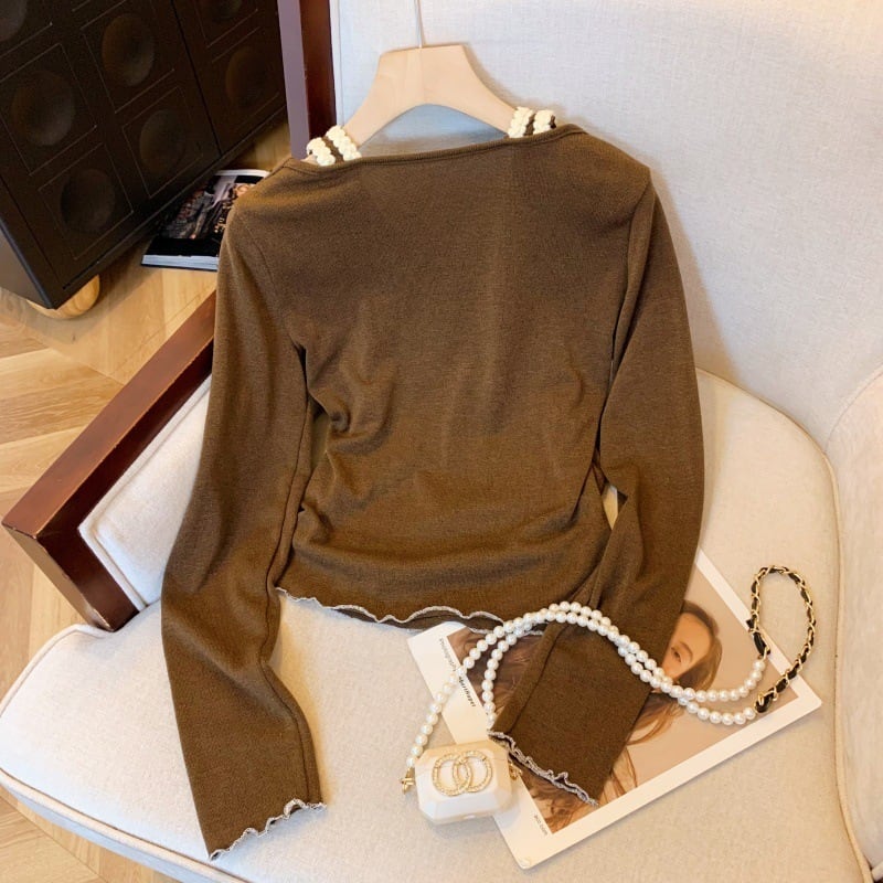 【tops】ドッキングニットトップス　M29224