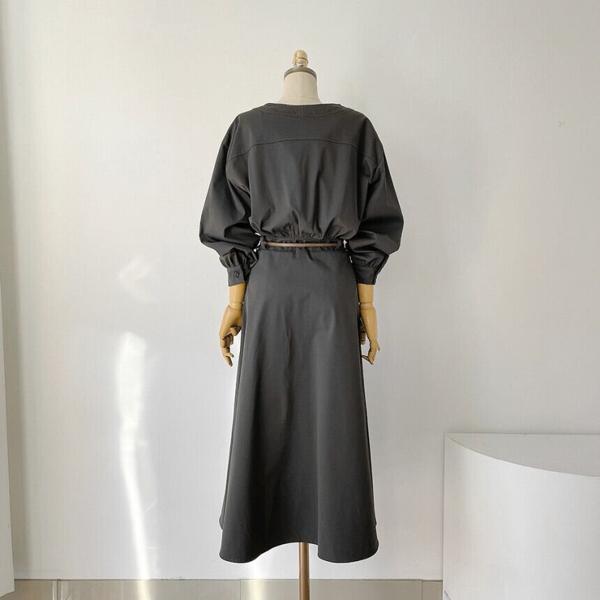 【dress】OL、通勤ワンピースベルト付き　M29620