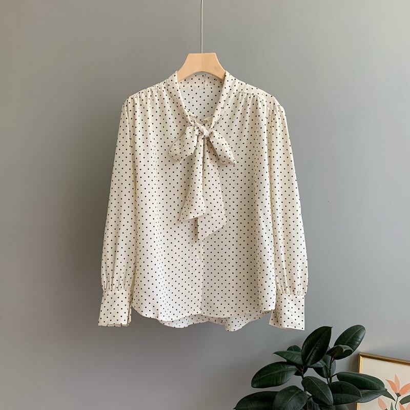 【tops】ドット柄シャツトップス　M29409