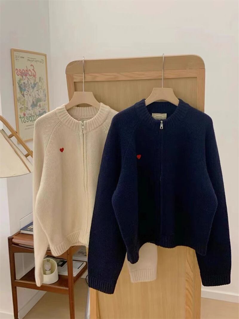 【outer】ファスナーニットカーデ　M19170