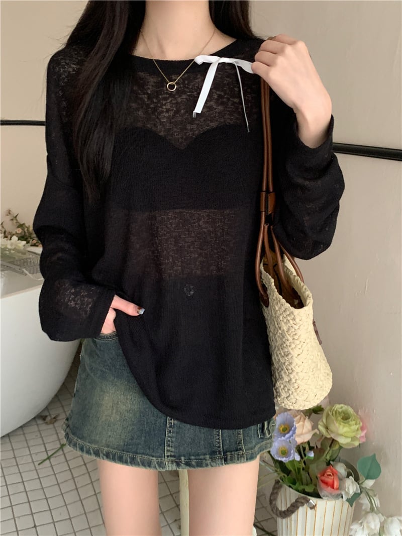 【tops】長袖Tシャツ　M25268