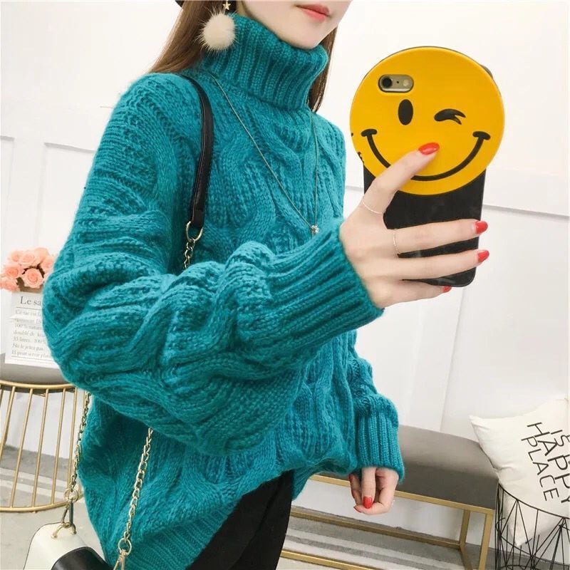【tops】ハイネックニットセーター　M28852