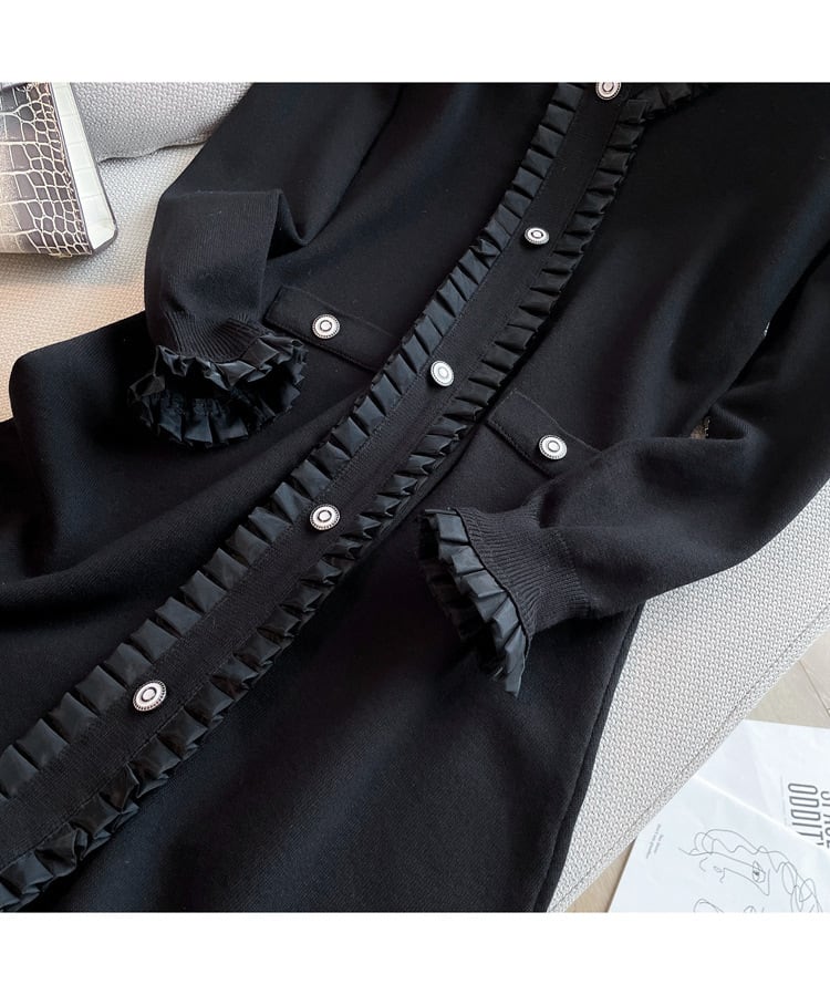 【dress】Vネックニットワンピース　M25490