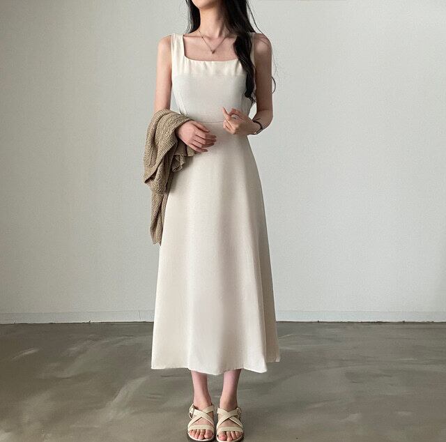 【dress】ウエストリボンキャミワンピースF7470