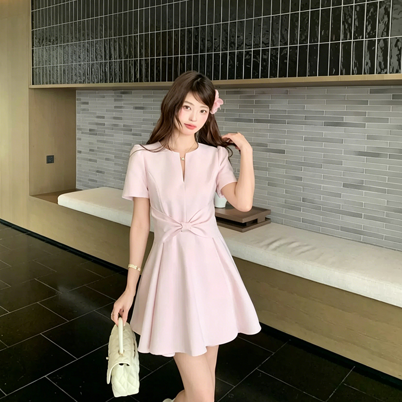【dress】リボンミニワンピース　N3591