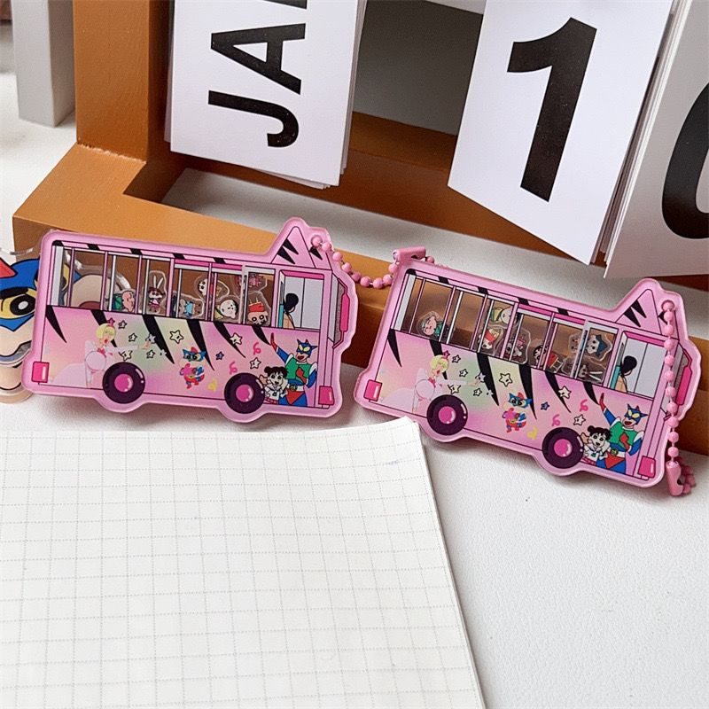 【GOODS】クレヨンしんちゃん スクールバス シャカシャカ キーホルダー Q2531