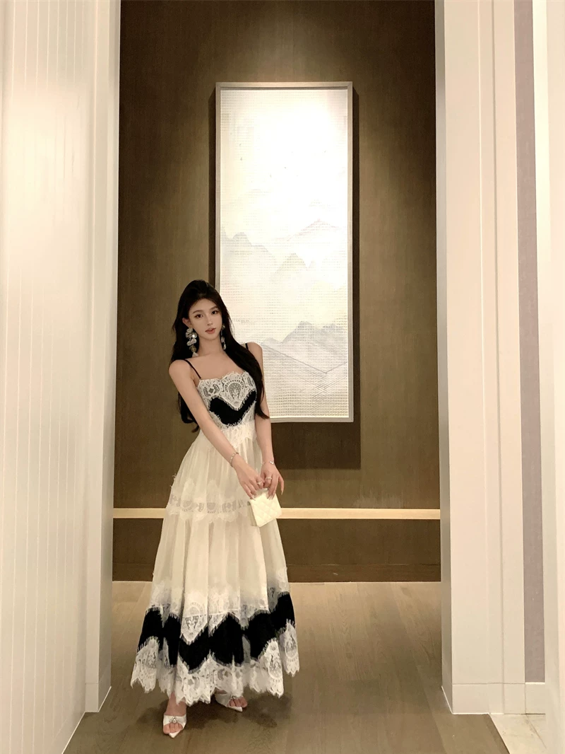 【dress】レースドッキングキャミワンピース　M31993