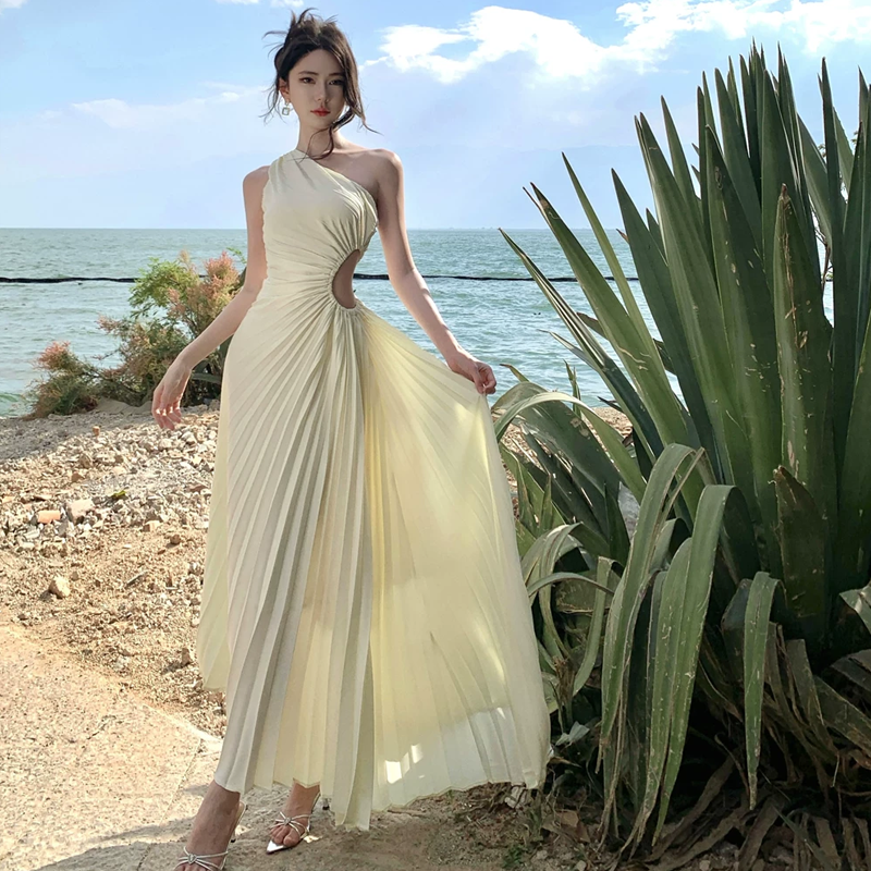 【dress】ウエストカットワンショルダーワンピース　M30508