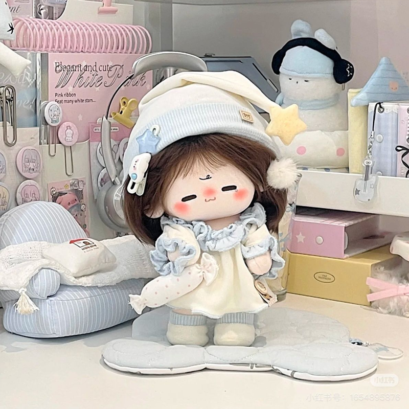 【GOODS】着せ替え 20cm ぬいぐるみ服 パジャマ4点セット Q2501