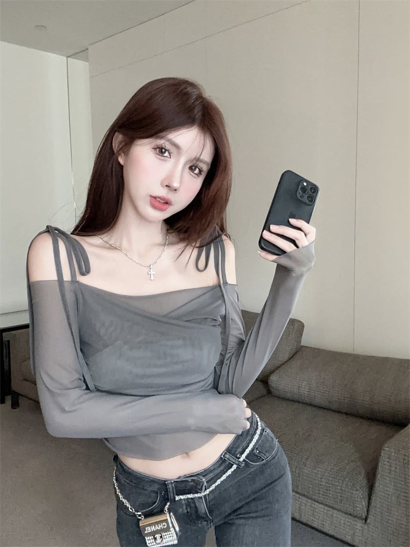 【tops】チュール紫外線対策トップス　M25180