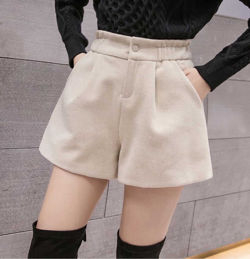 【bottoms】早い者勝ち!気質満点秋冬着痩せルーズオシャレAラインショートパンツ G3541