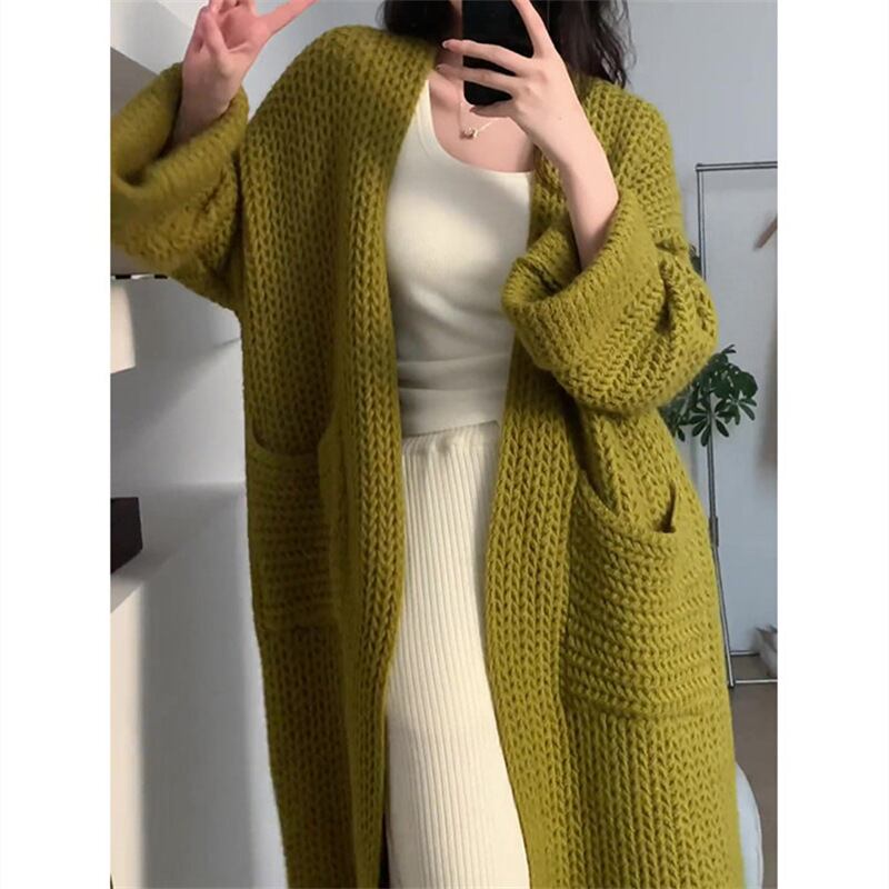 【outer】ロング丈ニットカーデ　M26831