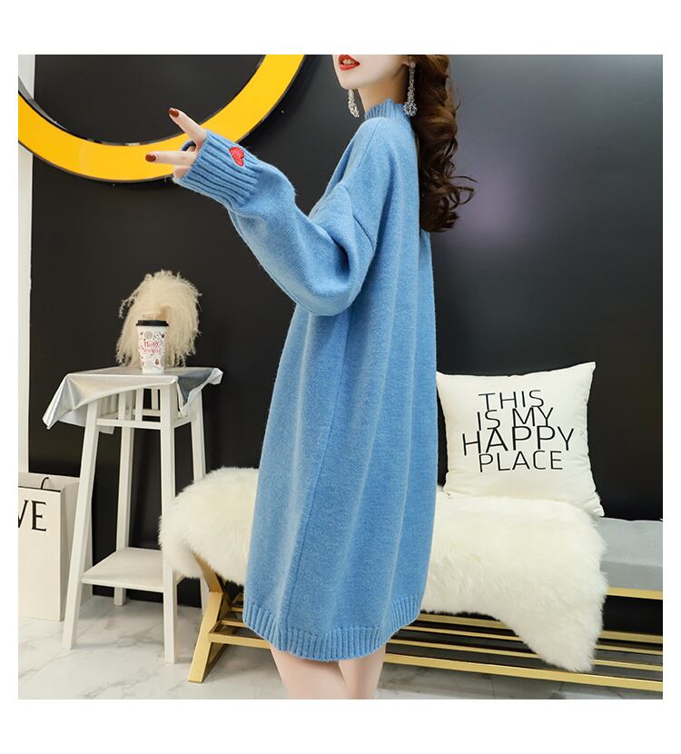 【dress】人気集中アイテム!気質満点スウィートシンプルゆったりニットワンピース G2655