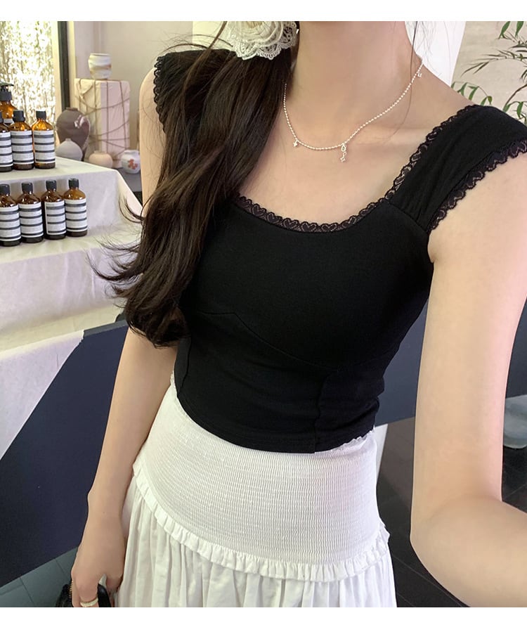【tops】レースキャミソール　M25032