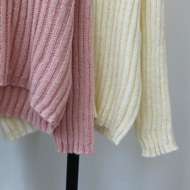 【tops】Vネックニットセーター　M26020