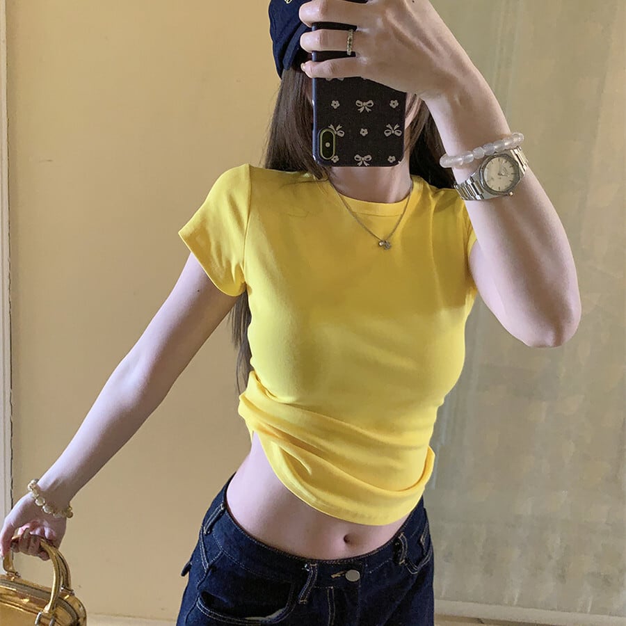 【tops】クルーネックTシャツ　M29799