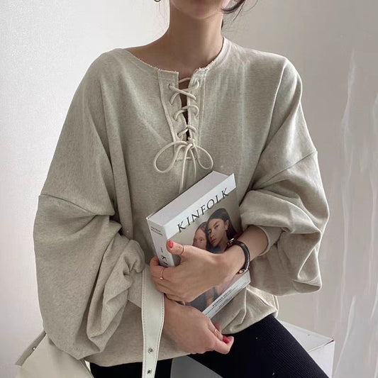 【tops】ゆったりランタンスリーブパーカーG23329