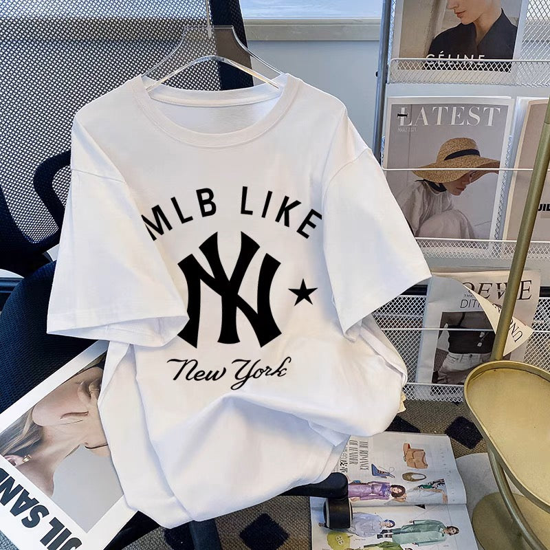 【tops】7色半袖英字柄TシャツF7547