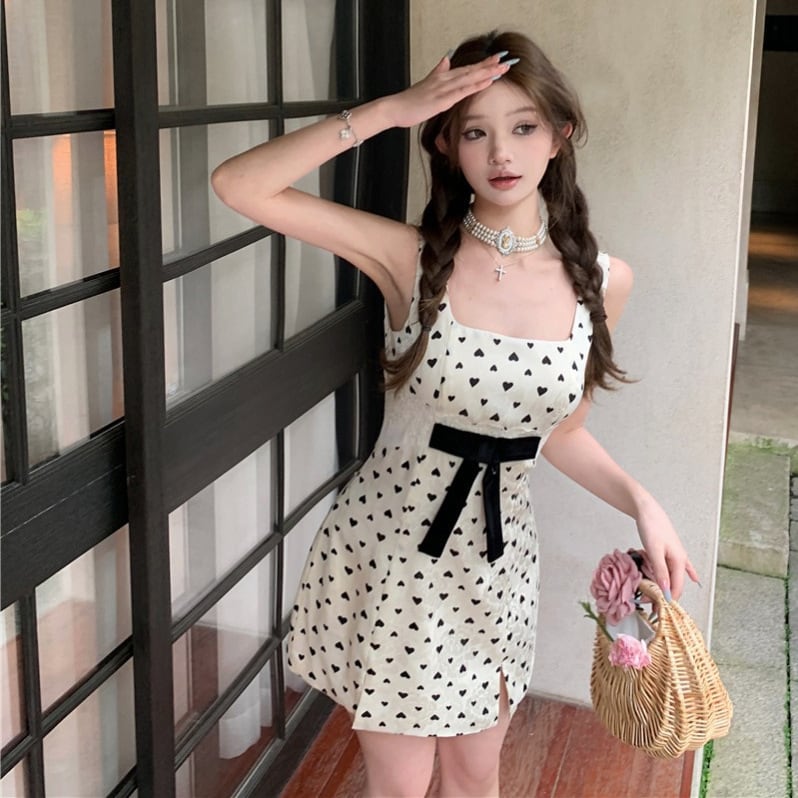 【dress】ハート柄キャミワンピース　M24332