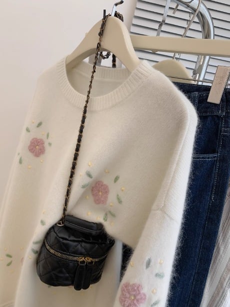 【tops】クルーネックニットセーター　M29217
