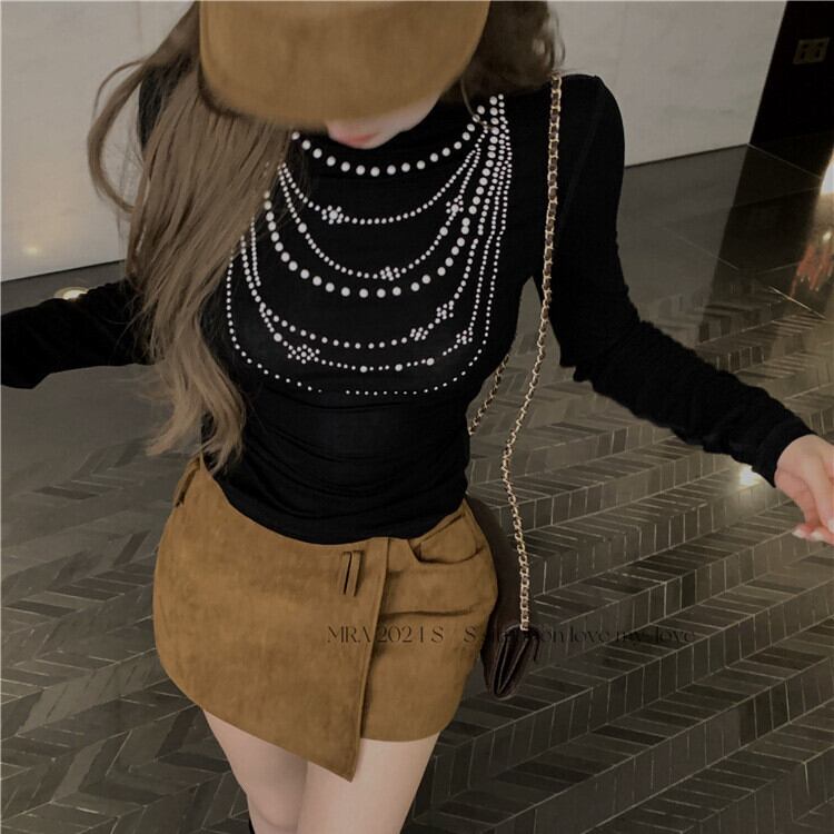 【tops】パールニットトップス　M28345