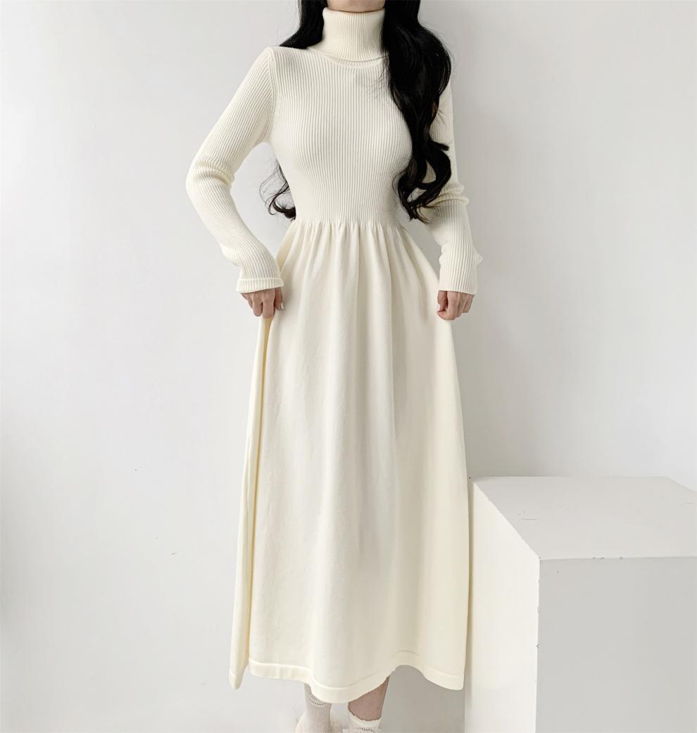 【dress】ハイネックニットワンピース　M28030