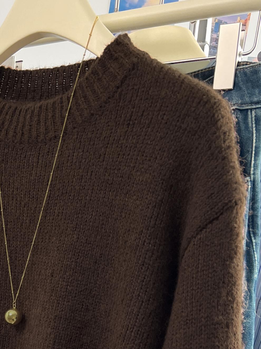 【tops】クルーネックニットセーター　M29281