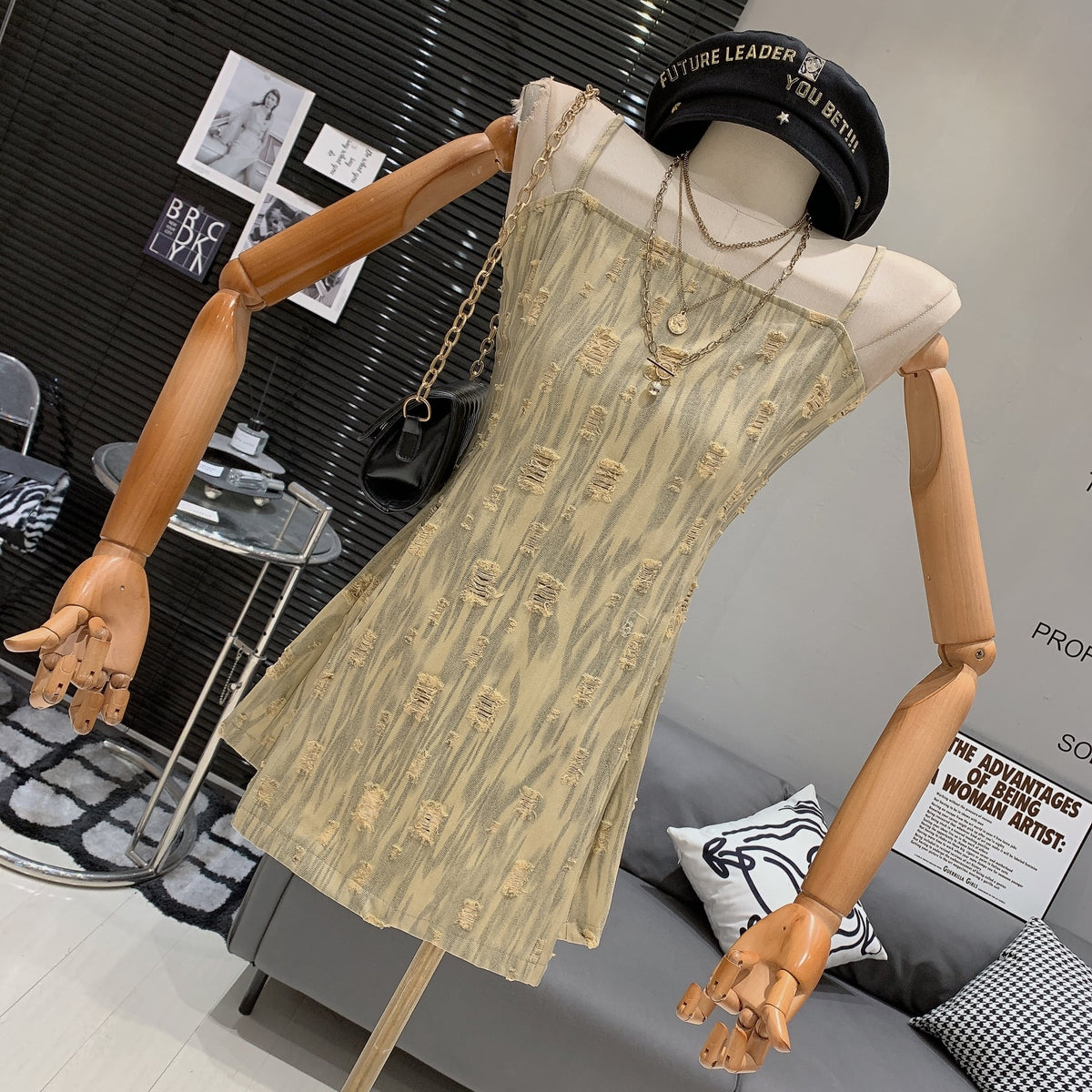 【dress】デニムキャミワンピース　M25022