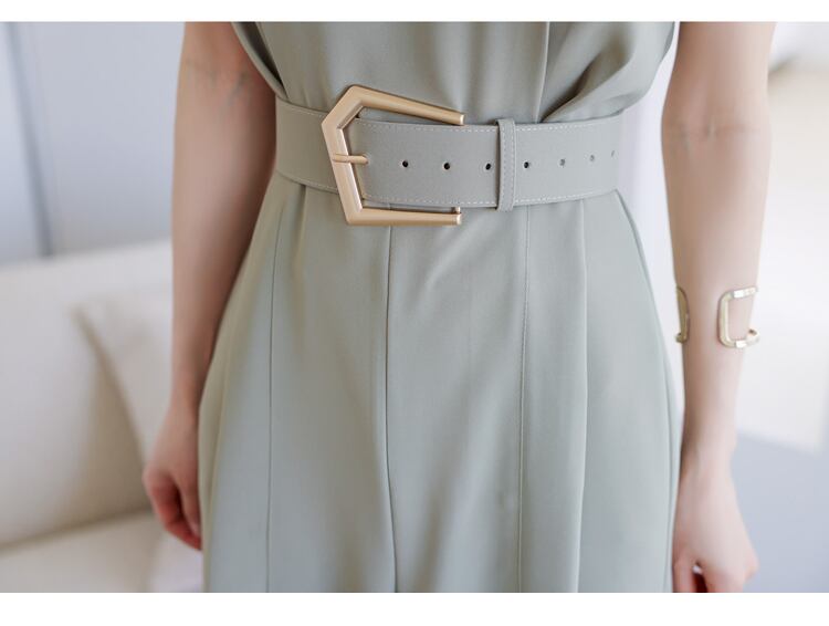 【set】韓国風気質満点着痩せファッションスリット オールインワン G0396