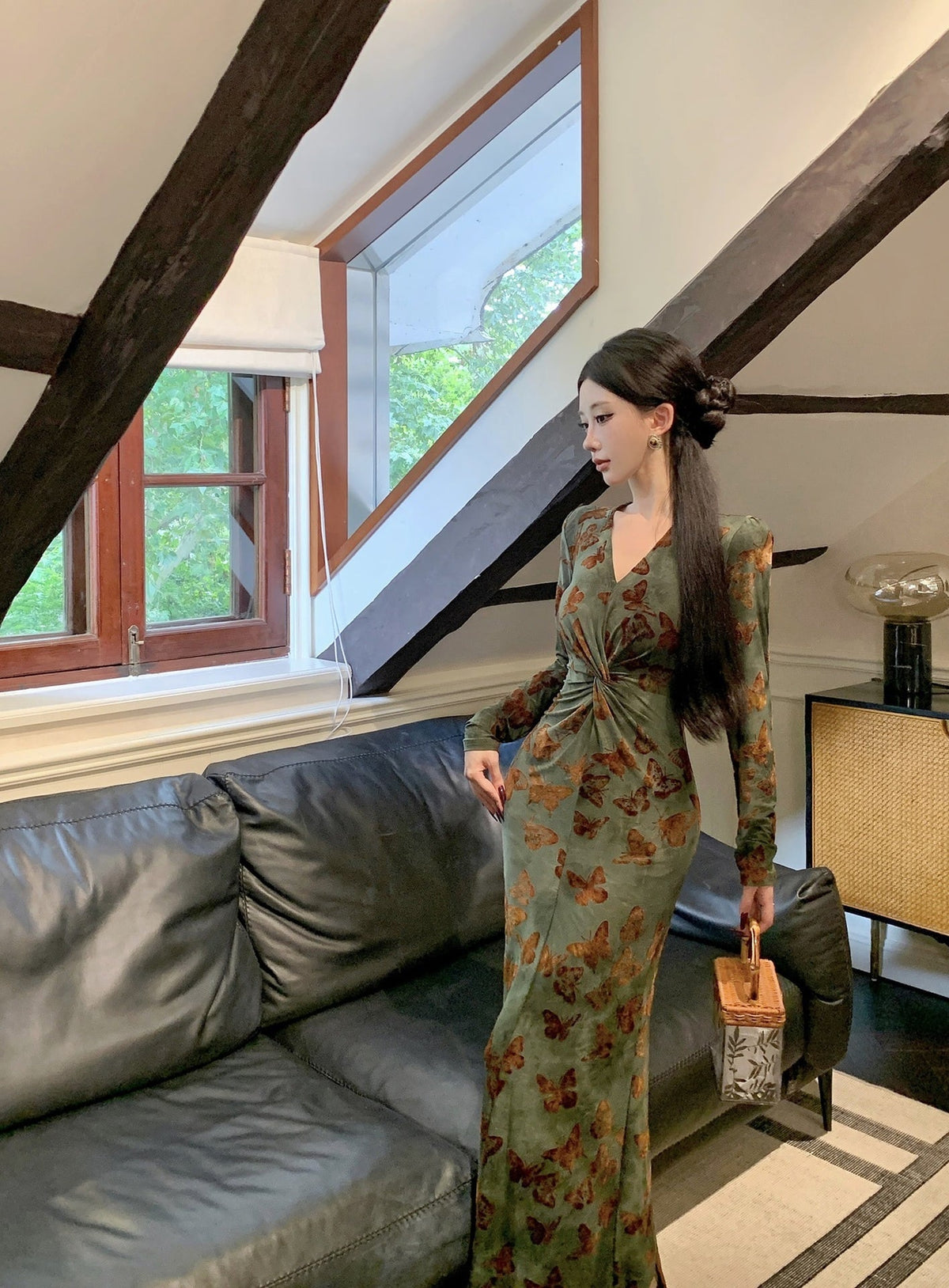 【dress】プリントワンピース　M28123