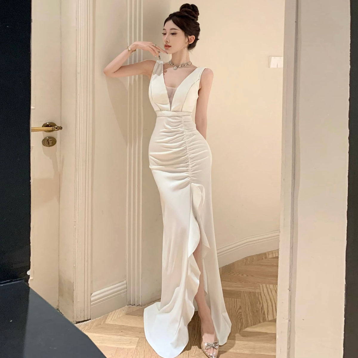 【dress】スリットワンピース　M24072
