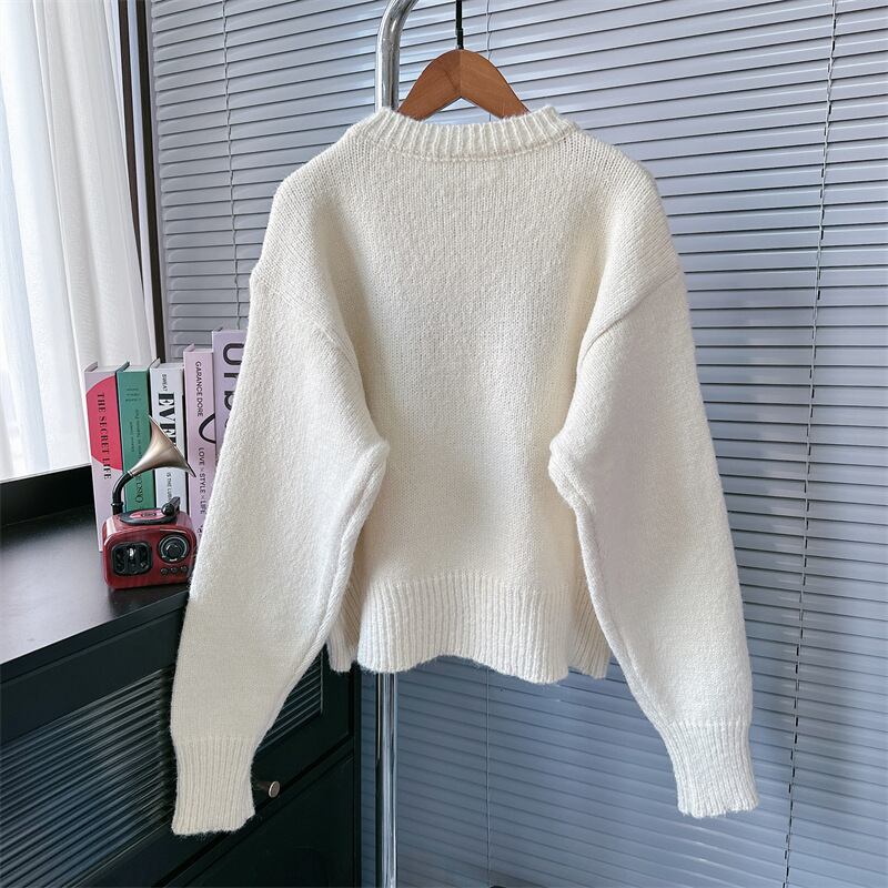 【tops】刺繍ニットセーター　M27205