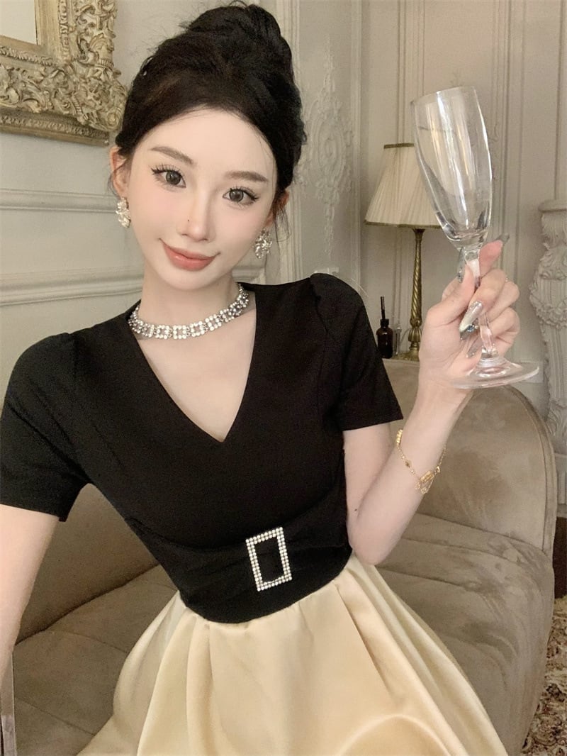 【dress】切り替えワンピース　M23965