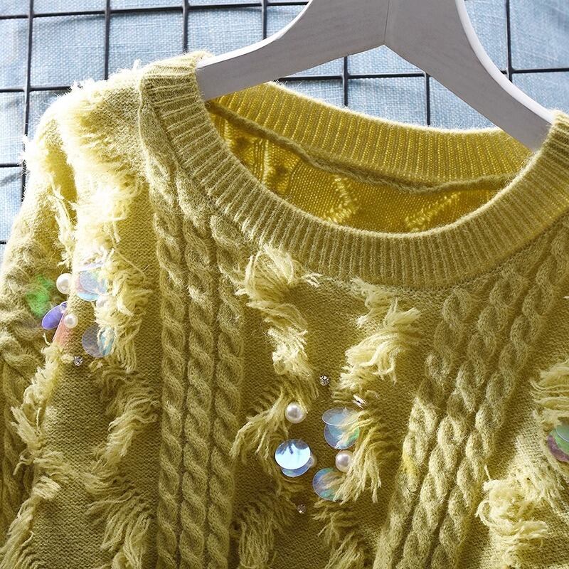 【tops】クルーネックニットセーター　M29188