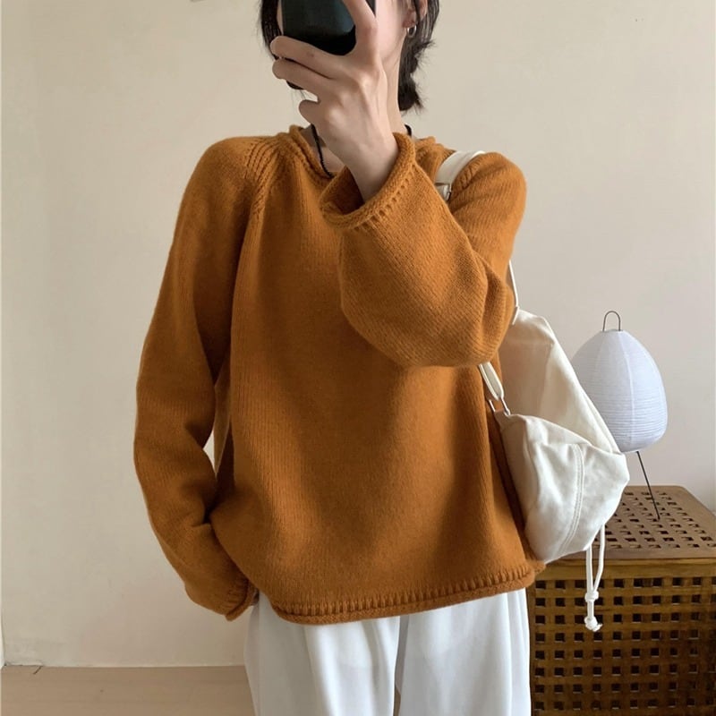 【tops】クルーネックニットセーター　M18672