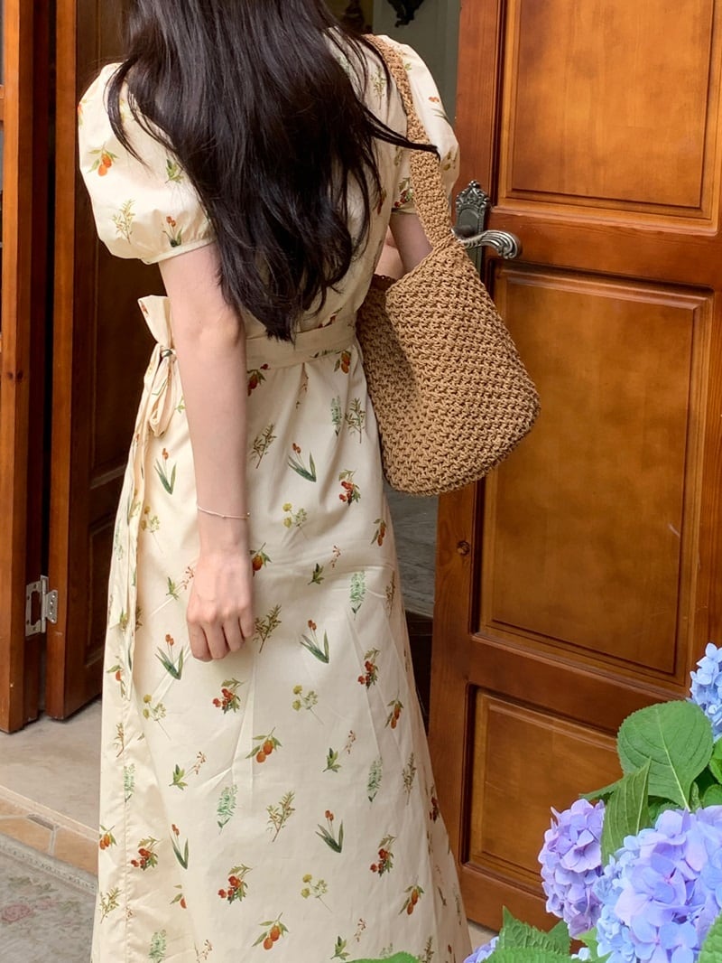 【dress】花柄ワンピース　M25191