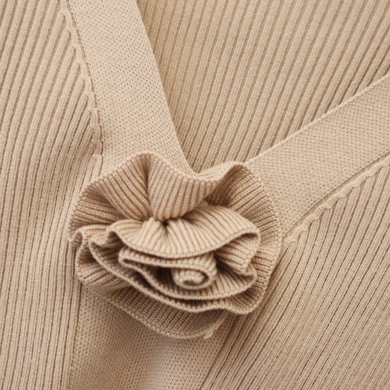 【tops】立体フラワーニットセーター　M25701