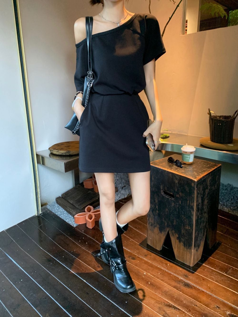 【dress】オフショルダーワンピース　M24895