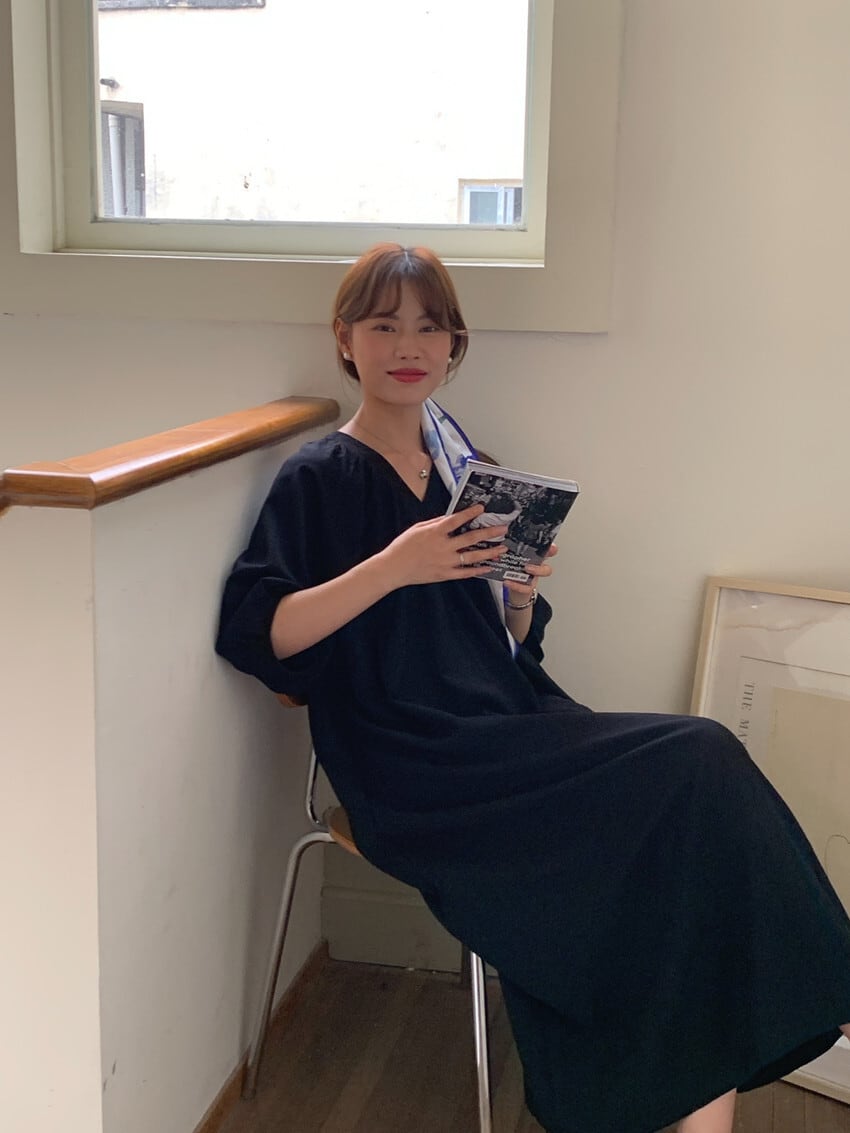 【dress】Vネックワンピース　M25140