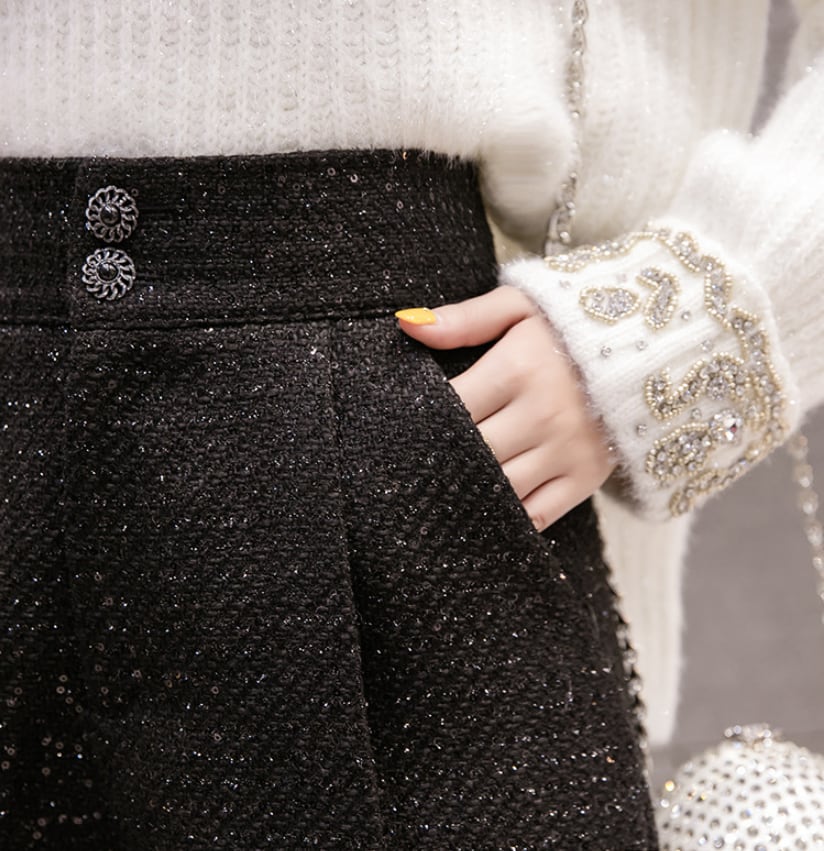 【bottoms】早い者勝ち秋冬新作ハイウエストルーズ合わせやすい着痩せショートパンツ G3264