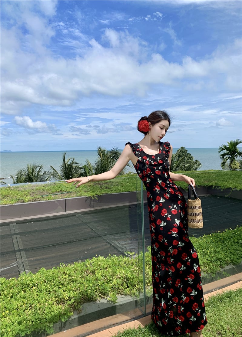 【dress】花柄ワンピース　M24907