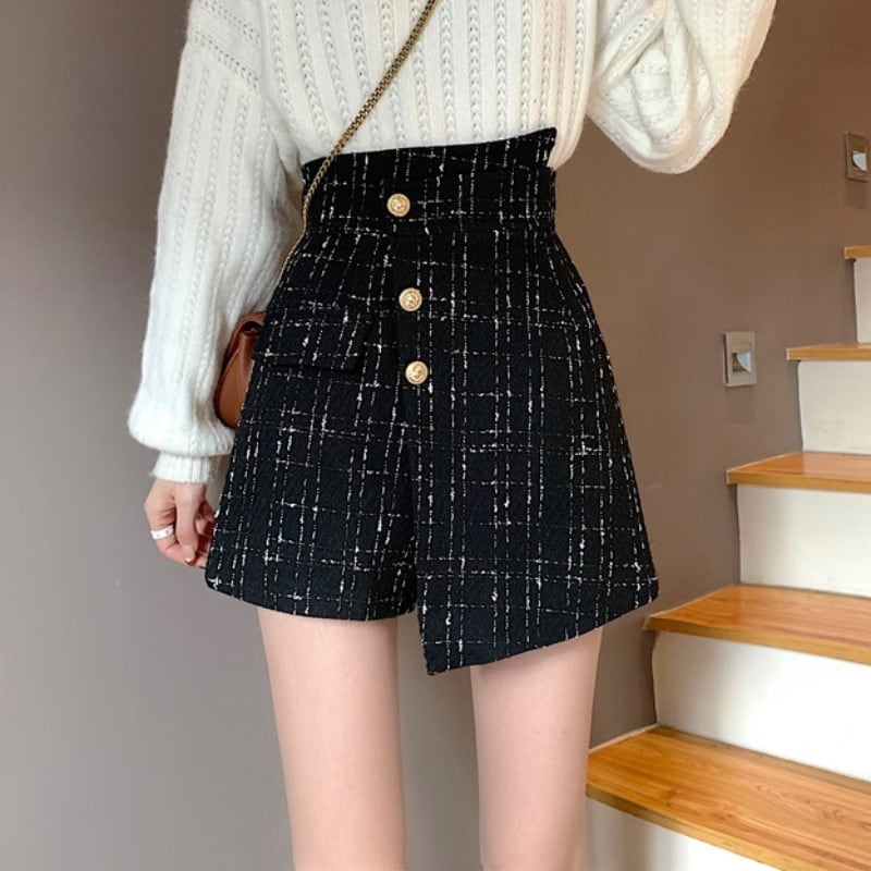 【bottoms】今季マストバイ!気質満点レトロスウィートデザイン不規則ショートパンツ G5127