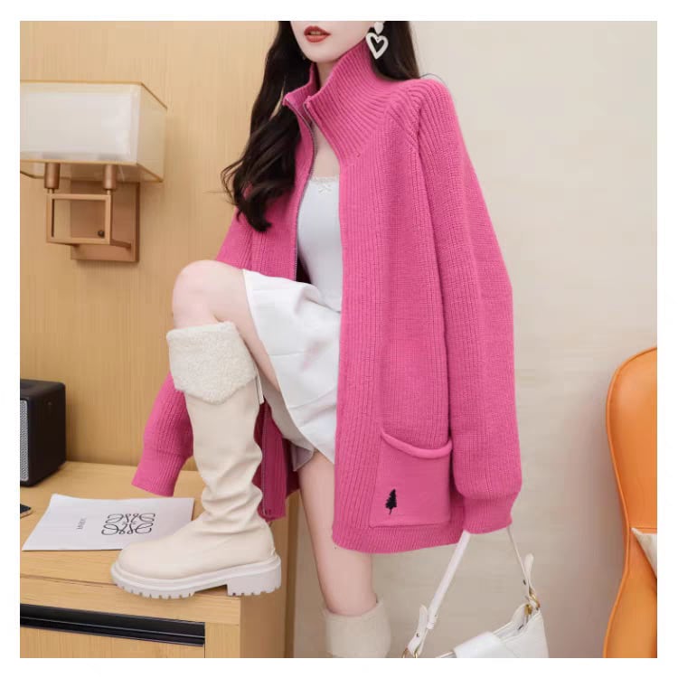 【outer】ファスナーニットカーデ　M27547