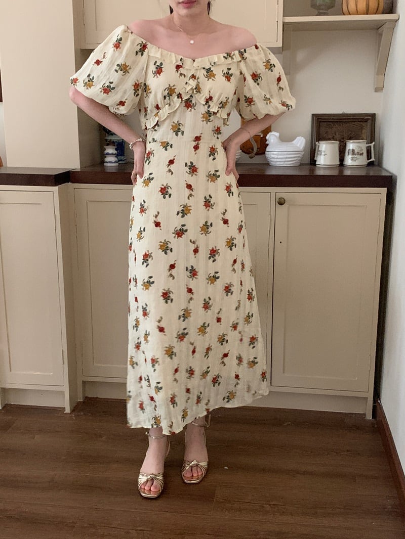 【dress】花柄ワンピース　M24465