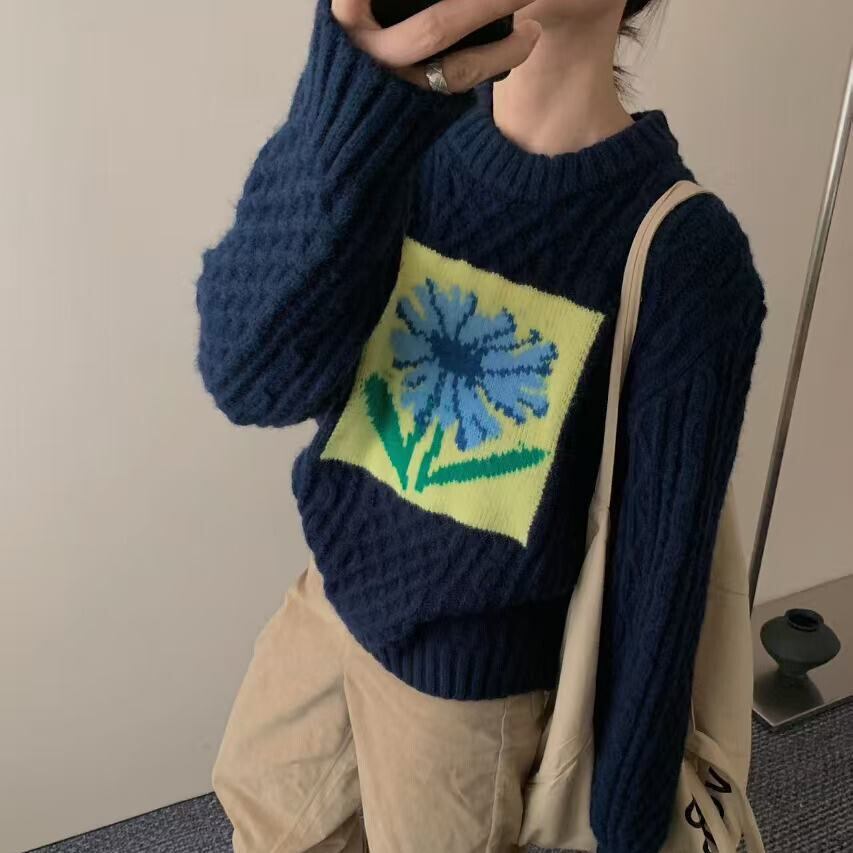 【tops】ジャカードニットセーター　M27281